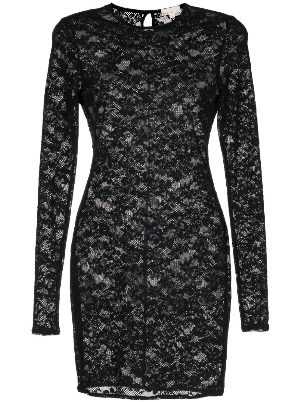 Fleur Du Mal floral-lace bodycon minidress - Black von Fleur Du Mal