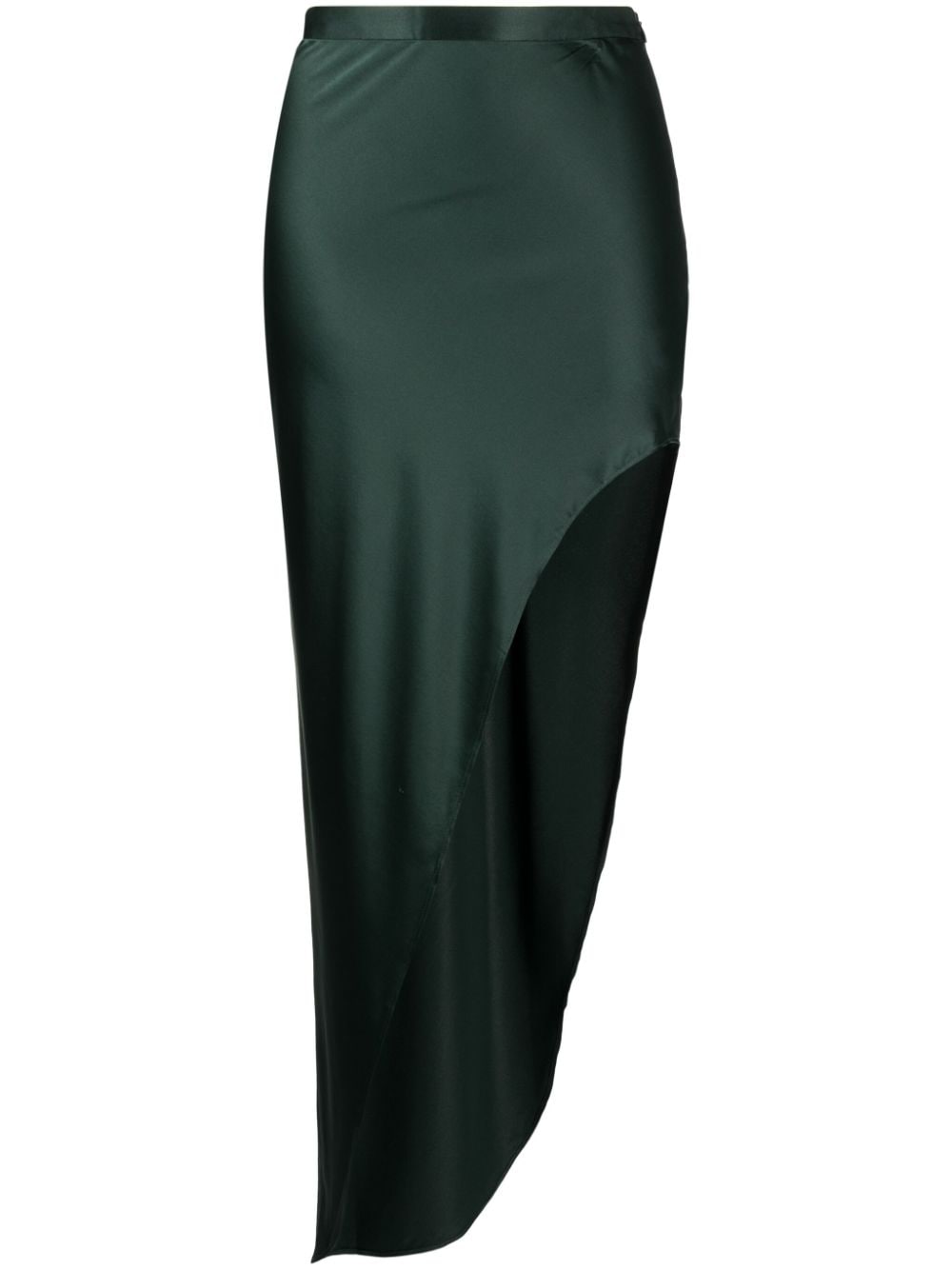 Fleur Du Mal high-waisted stretch-silk skirt - Green von Fleur Du Mal