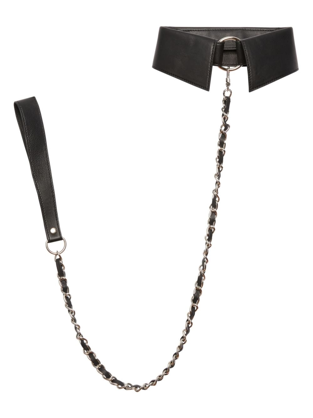 Fleur Du Mal leather-lead collar set - Black von Fleur Du Mal