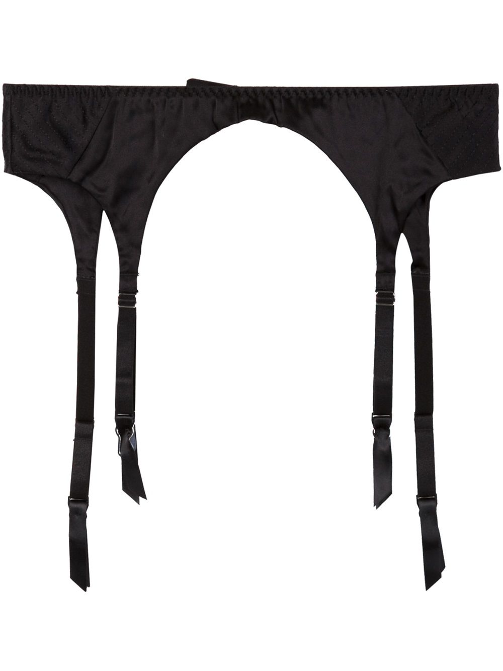 Fleur Du Mal topstitch garter belt - Black von Fleur Du Mal