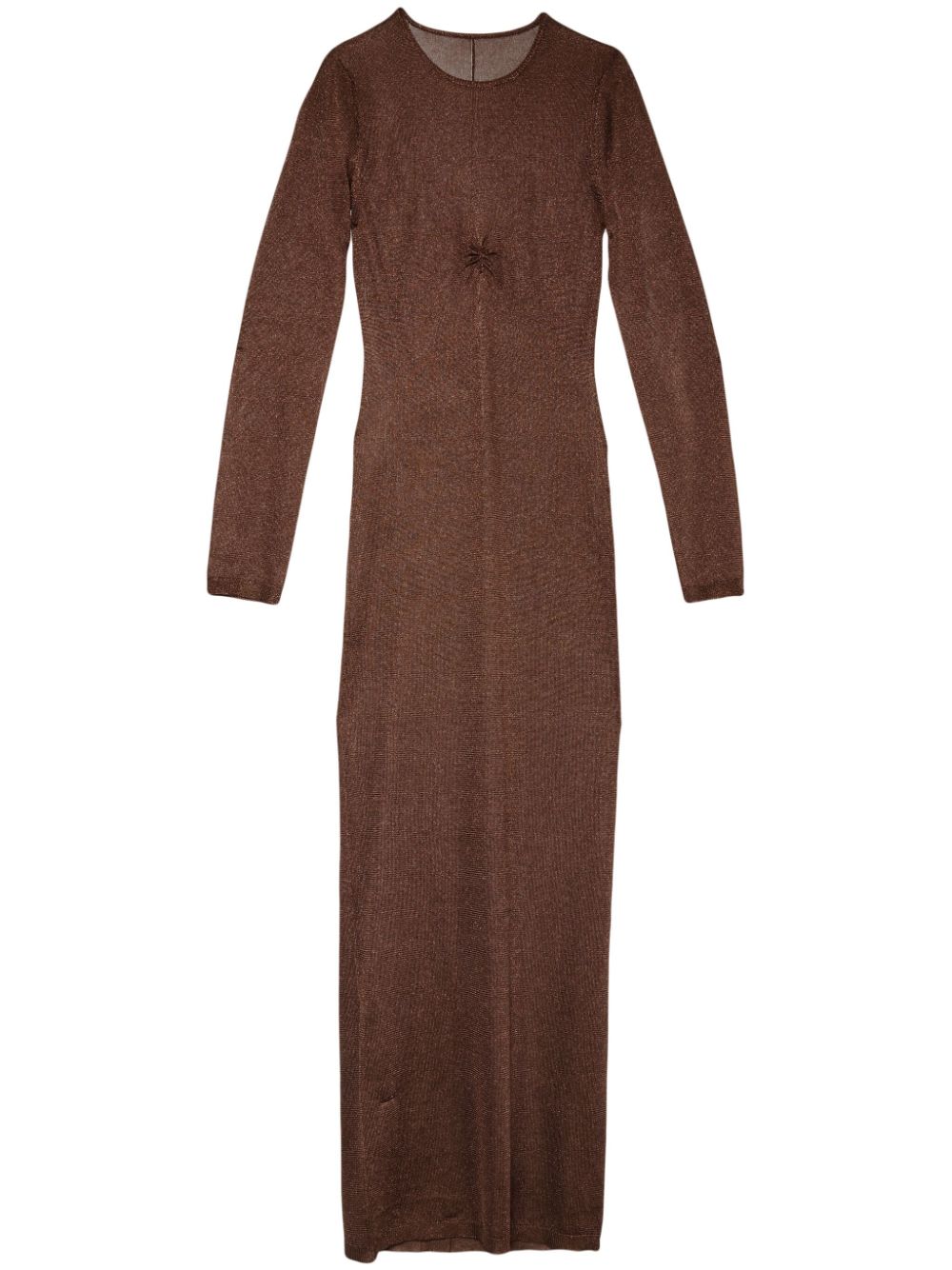 Fleur Du Mal sheer knit midi dress - Brown von Fleur Du Mal