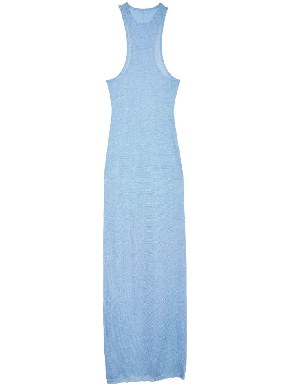 Fleur Du Mal sheer knit racer midi dress - Blue von Fleur Du Mal