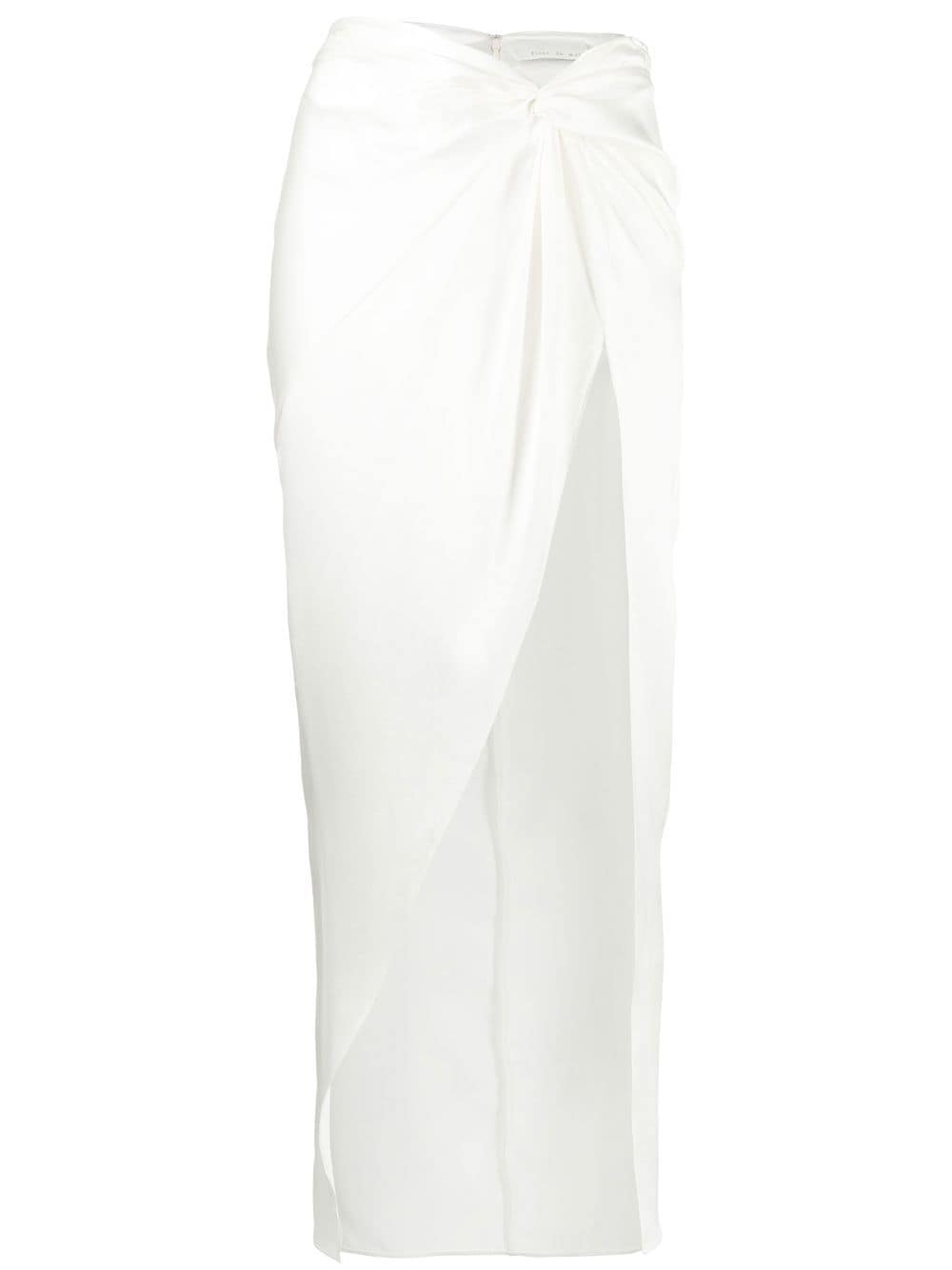 Fleur Du Mal side knot-detail skirt - White von Fleur Du Mal