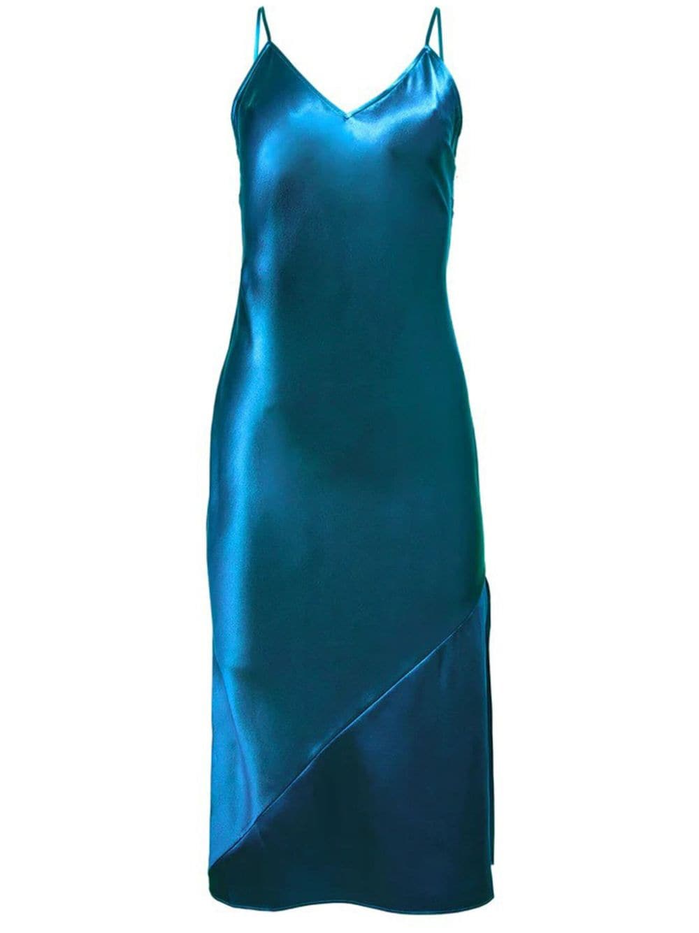 Fleur Du Mal silk-satin slip dress - Blue von Fleur Du Mal