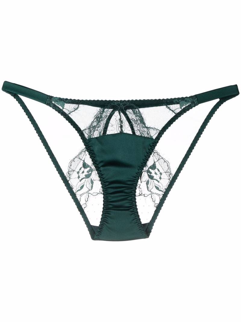 Fleur Of England Ela lace thong - Green von Fleur Of England