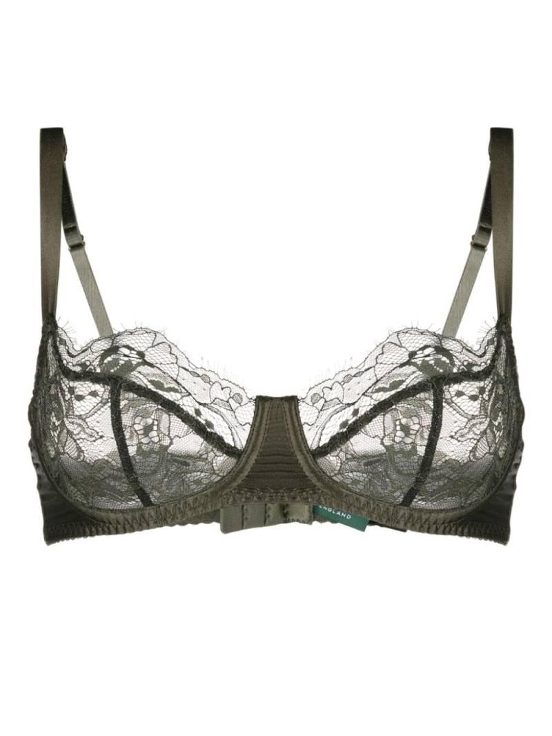 Fleur Of England Ingrid balcony bra - Green von Fleur Of England