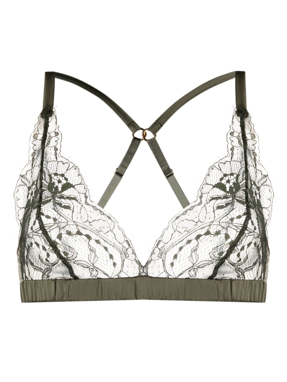 Fleur Of England Ingrid lace bralette - Green von Fleur Of England