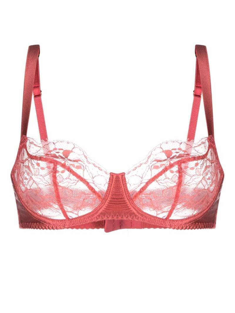 Fleur Of England Sienna lace balcony bra - Pink von Fleur Of England