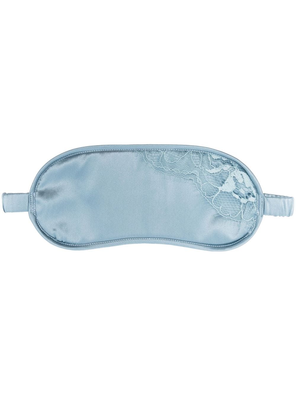 Fleur Of England lace-detail silk eye mask - Blue