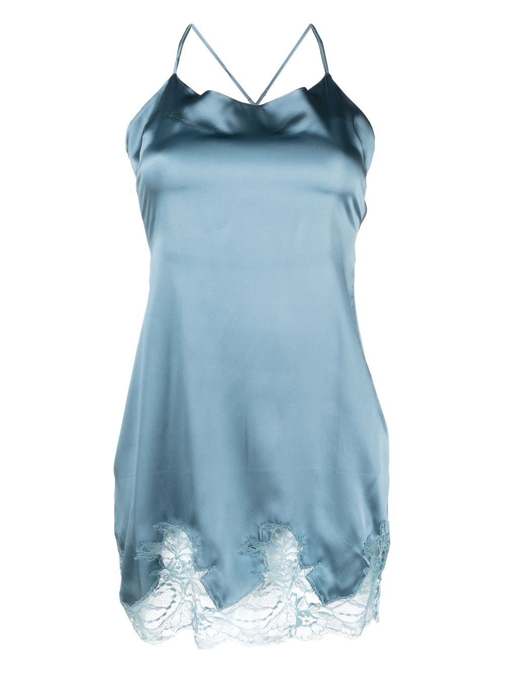 Fleur Of England silk slip dress - Blue von Fleur Of England