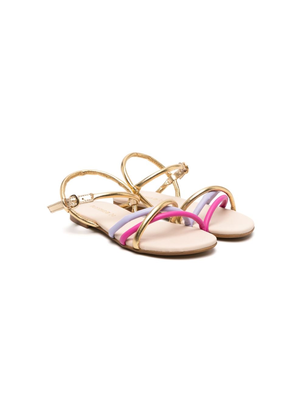 Florens open-toe leather sandals - Gold von Florens