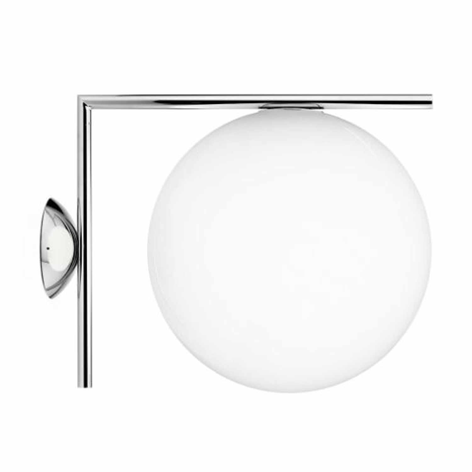 IC C W1/W2 LED Wandleuchte, Farbe chrom, Grösse d. 30 cm von Flos