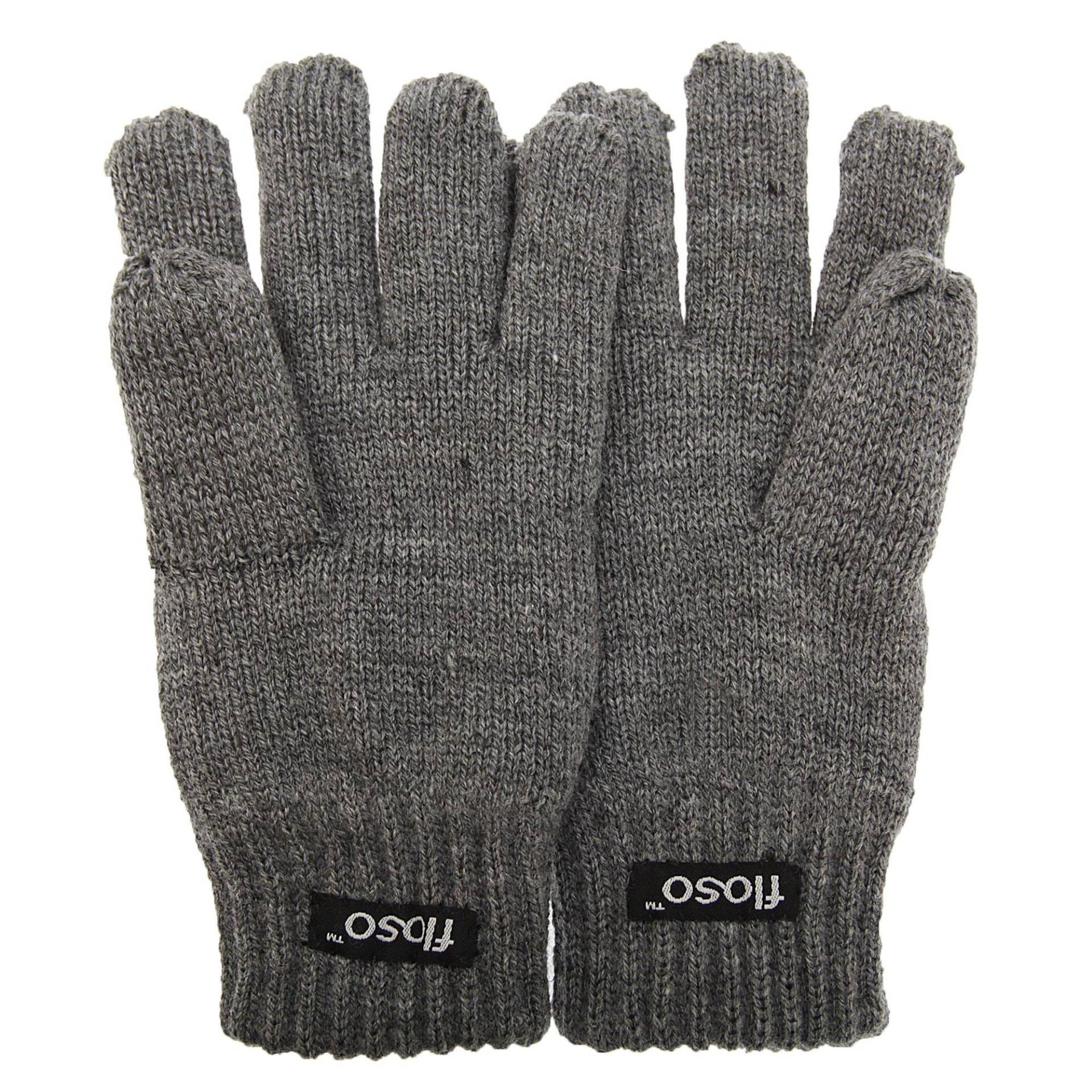 Thinsulate Thermostrickhandschuhe Jungen Grau 12-13A von Floso