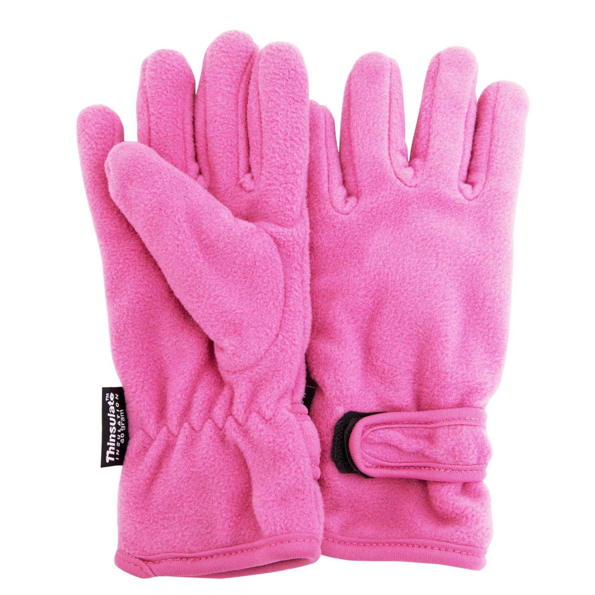 Thinsulate Fleece Thermohandschuhe Mädchen Pink 9-11A von Floso