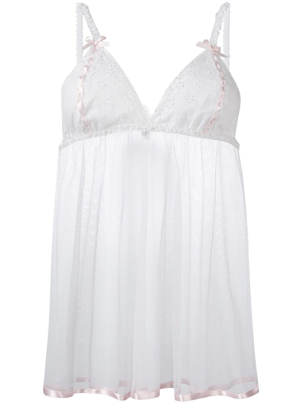 Folies By Renaud Antoinette Babydoll slip dress - White von Folies By Renaud