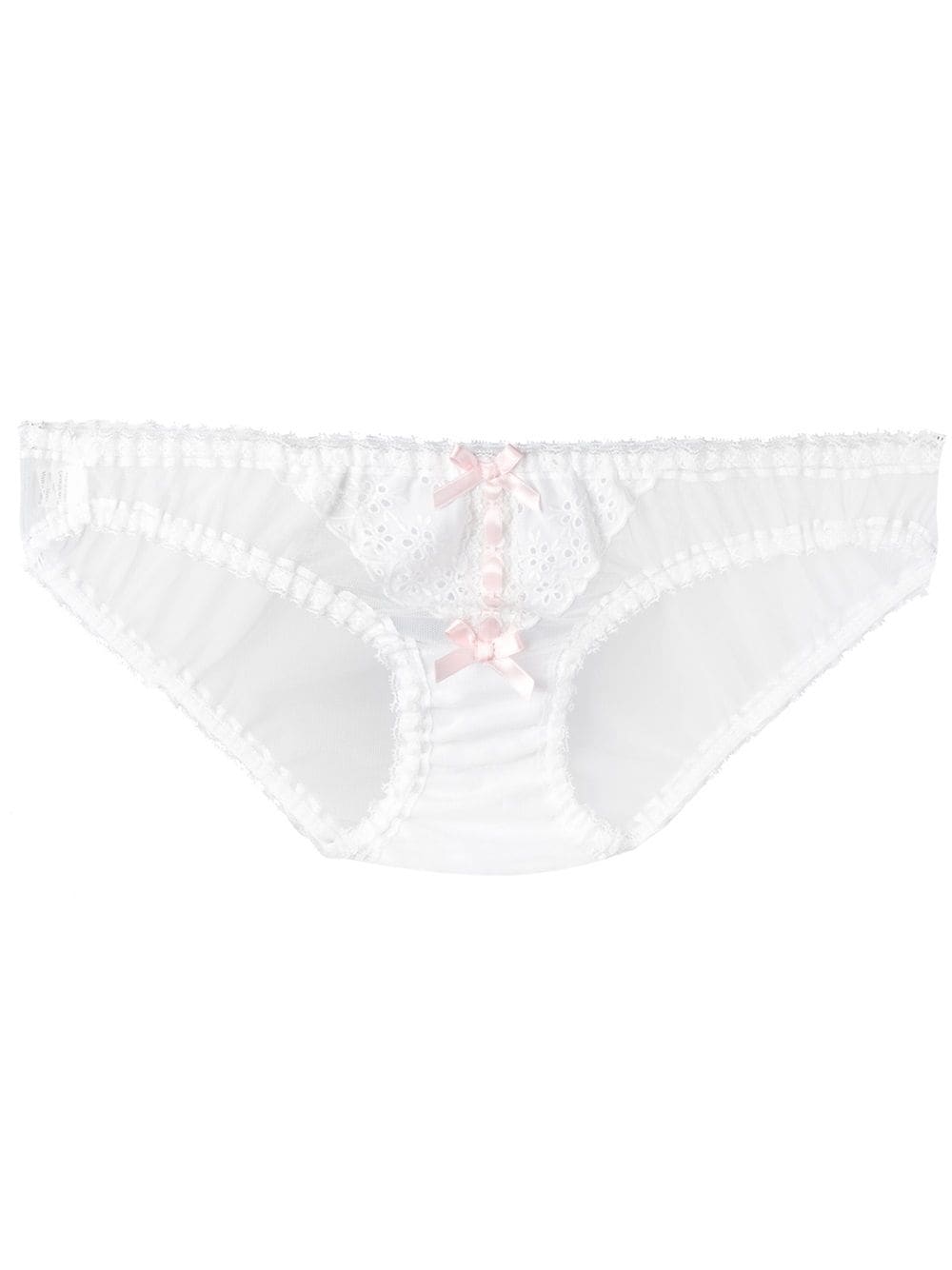 Folies By Renaud Antoinette sheer panelled briefs - White von Folies By Renaud