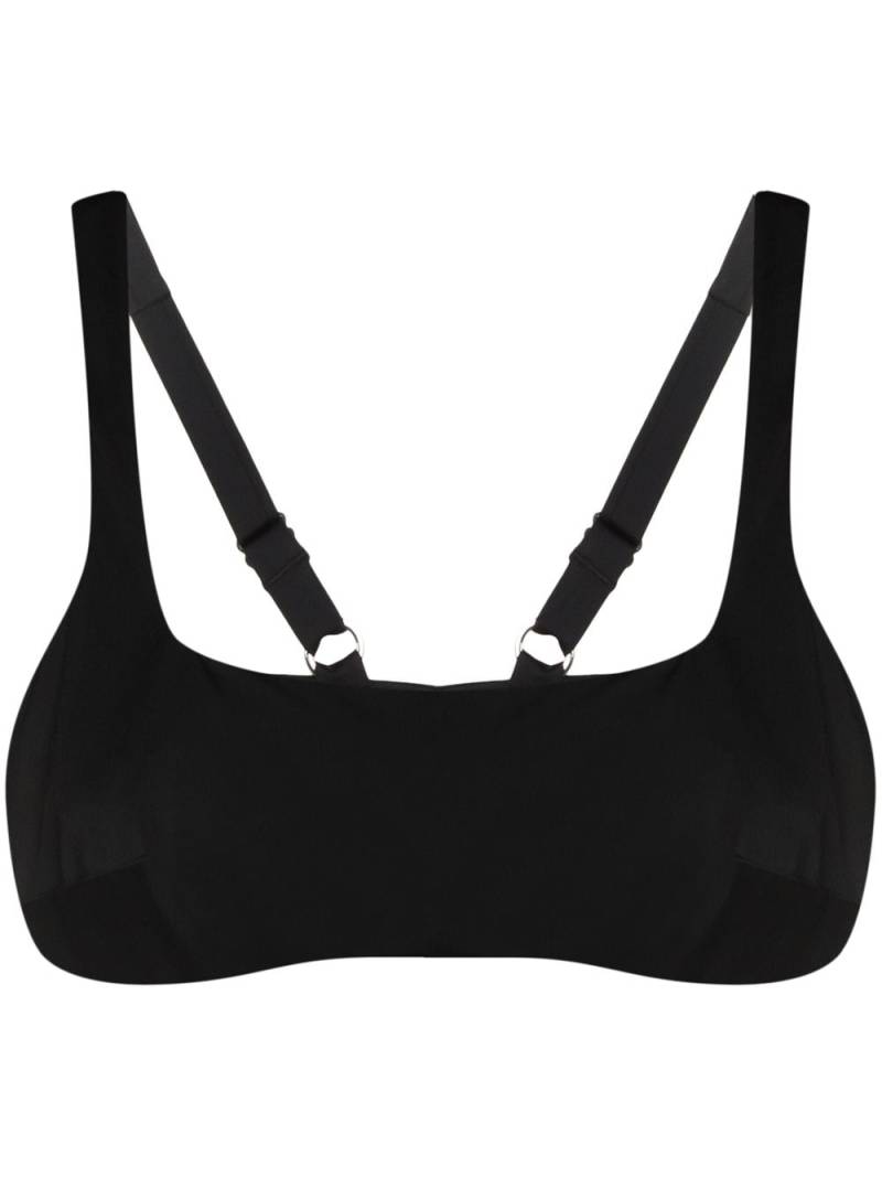 Form and Fold The Crop square-neck bikini top - Black von Form and Fold