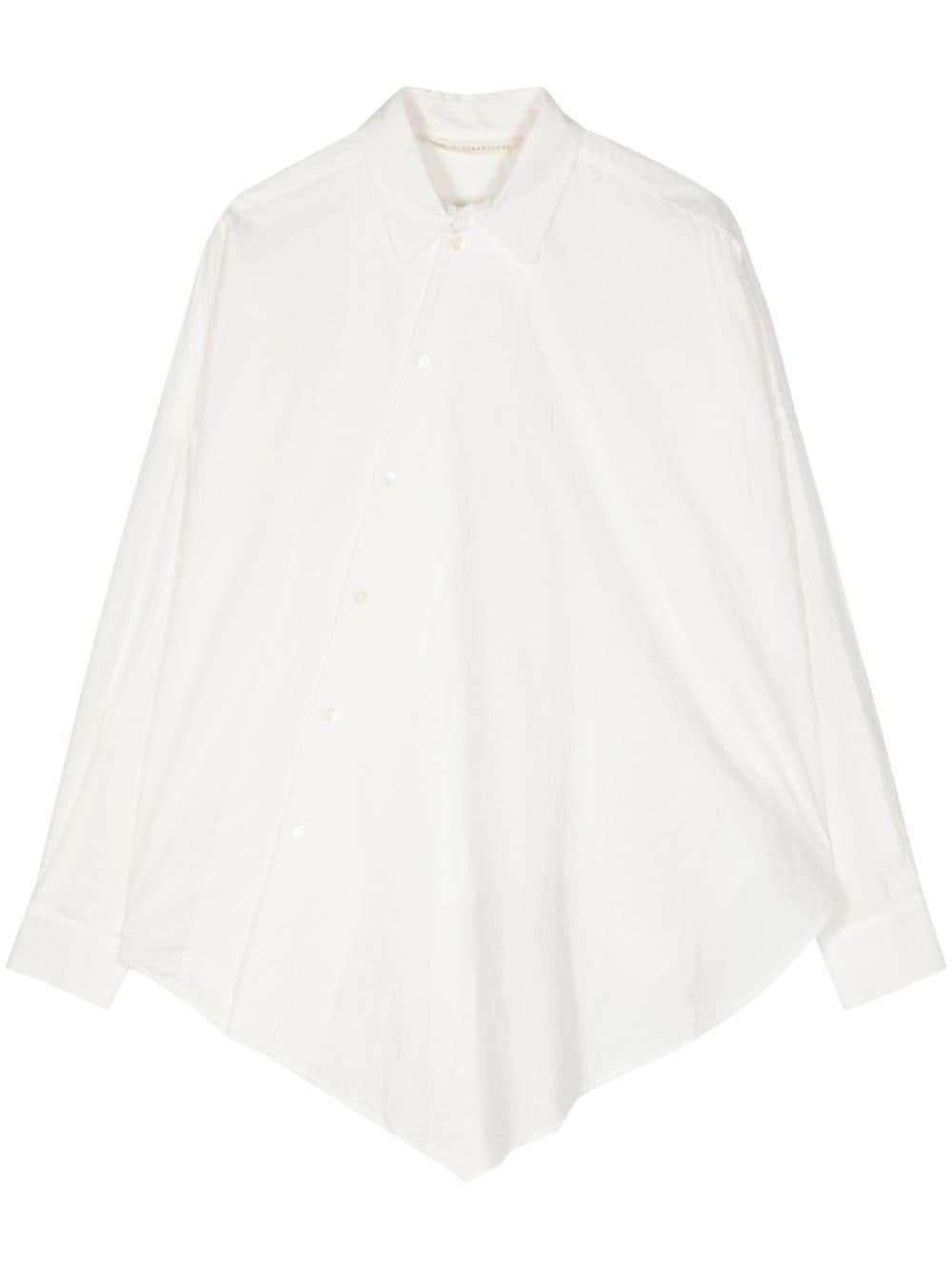Forme D'expression asymmetric cotton shirt - White von Forme D'expression