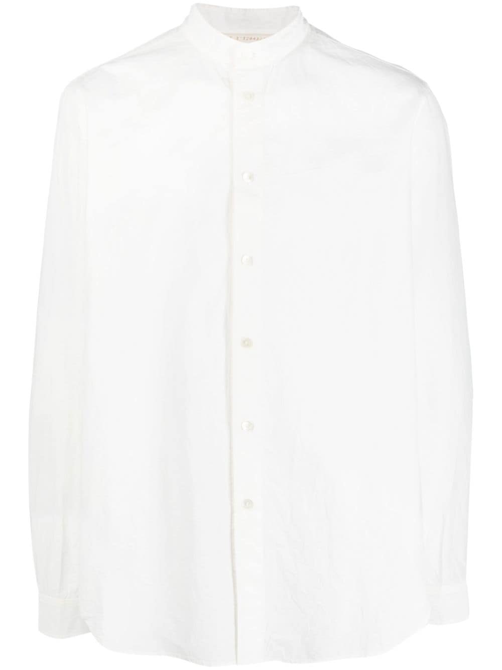 Forme D'expression band-collar cotton shirt - White von Forme D'expression
