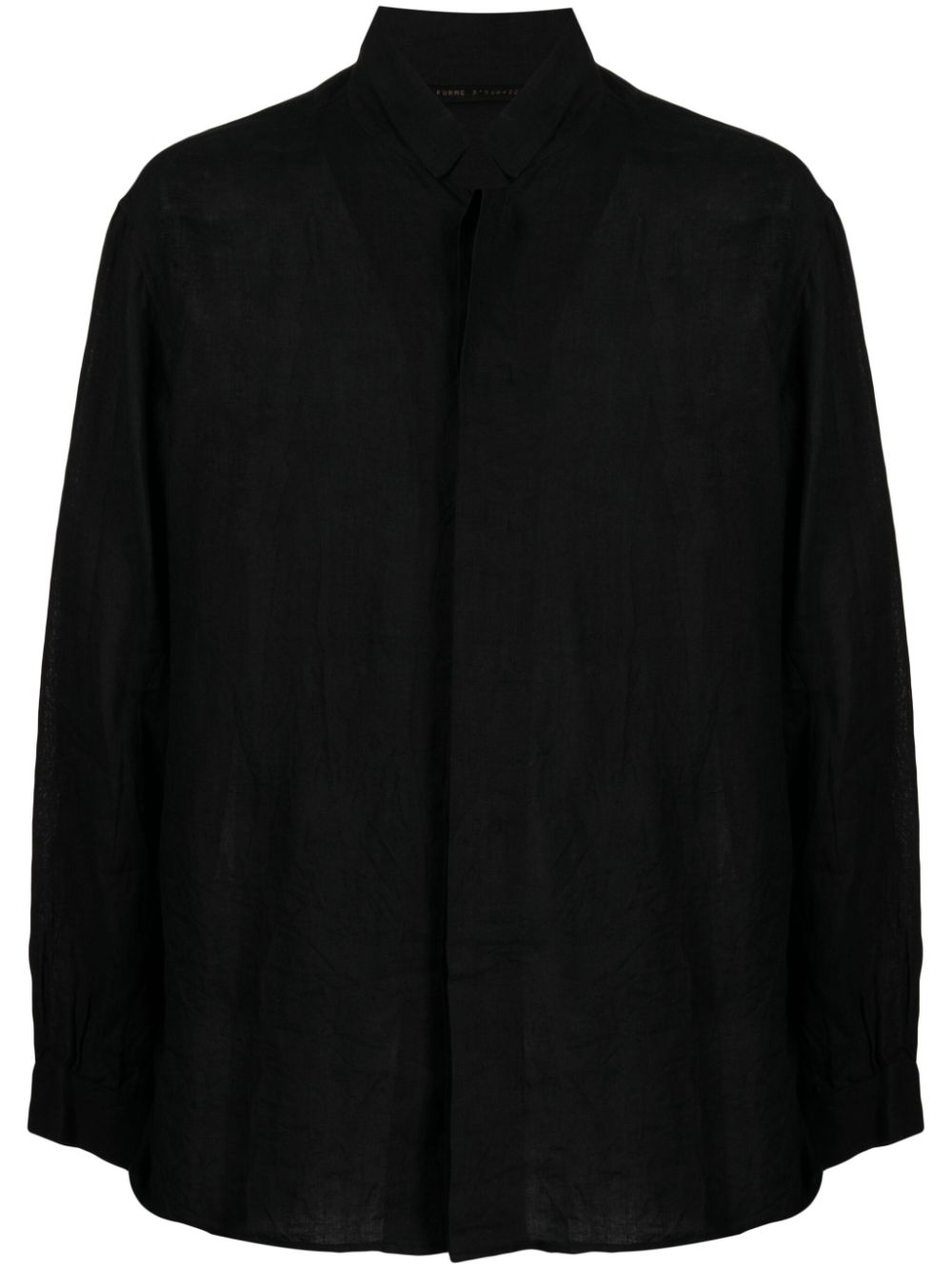 Forme D'expression concealed-fastening virgin-wool shirt - Black von Forme D'expression