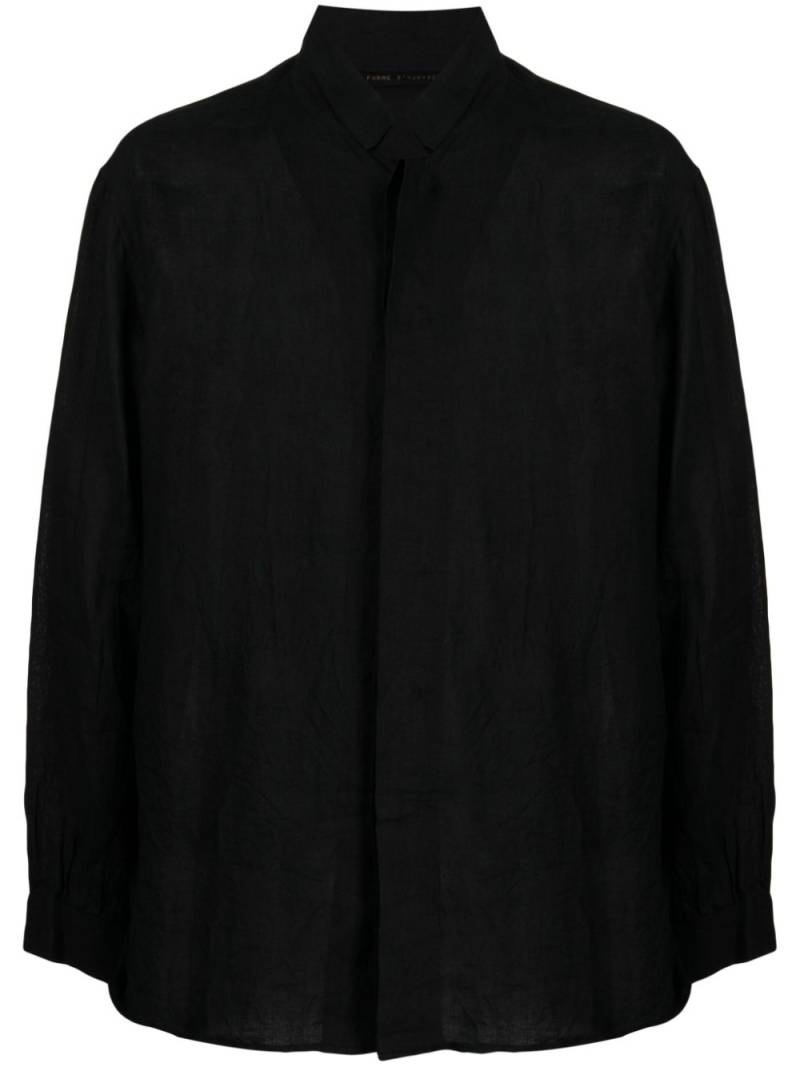 Forme D'expression concealed-fastening virgin-wool shirt - Black von Forme D'expression