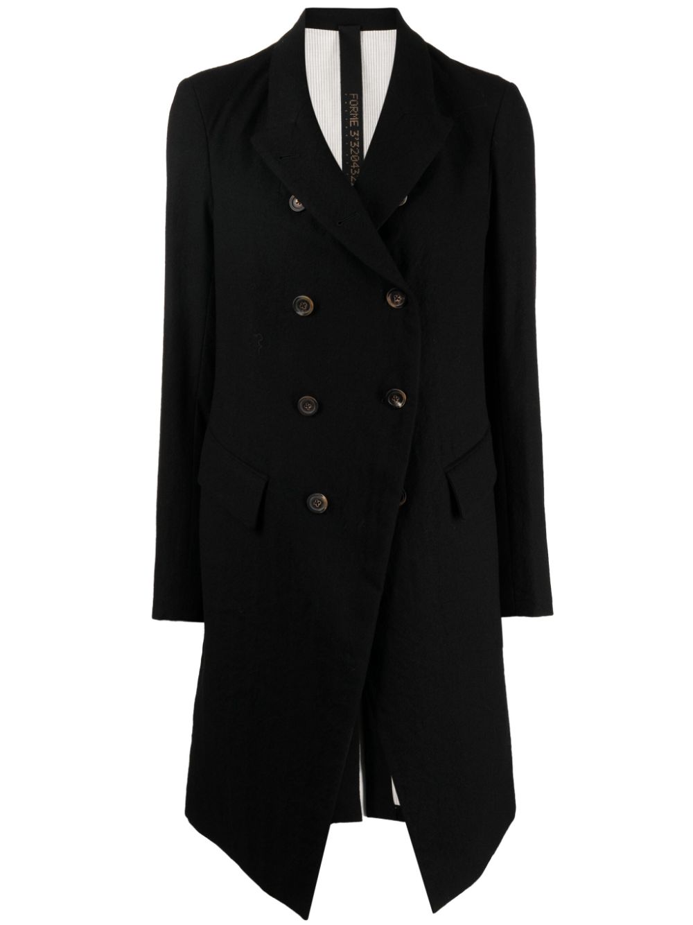Forme D'expression double-breasted wool coat - Black von Forme D'expression