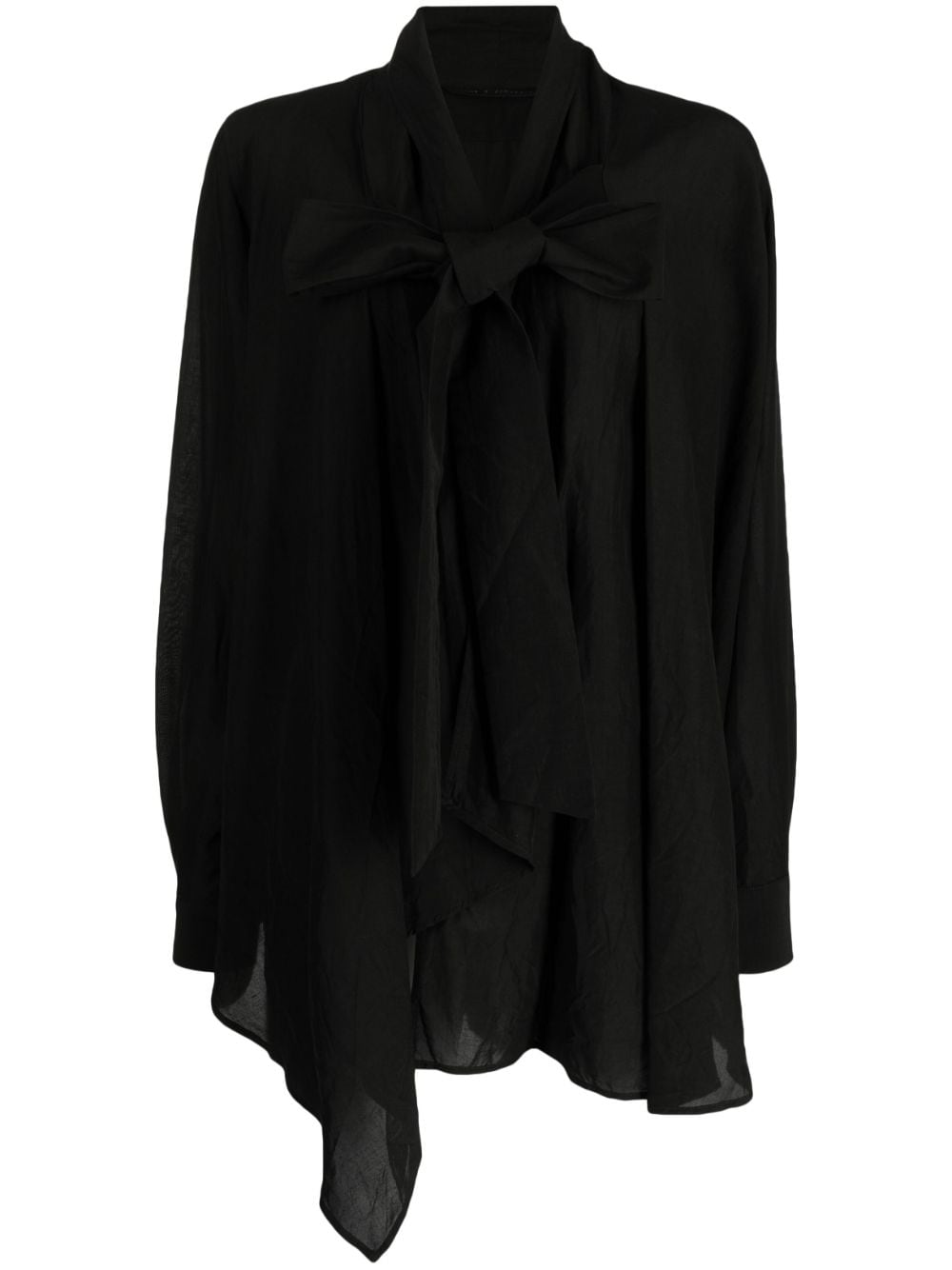 Forme D'expression knot-detailing long-sleeve blouse - Black von Forme D'expression