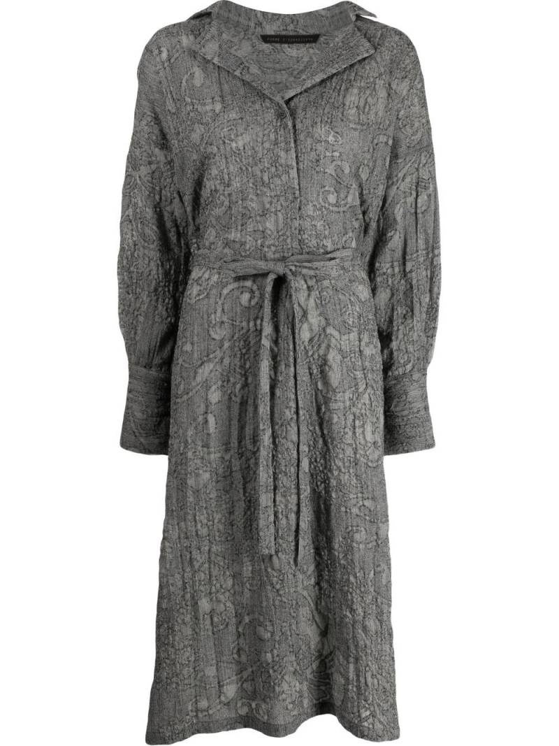 Forme D'expression long-sleeve tunic shirt dress - Grey von Forme D'expression