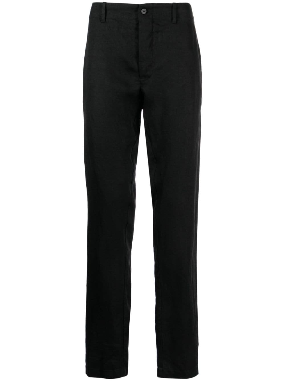 Forme D'expression mid-rise linen straight-leg trousers - Black von Forme D'expression