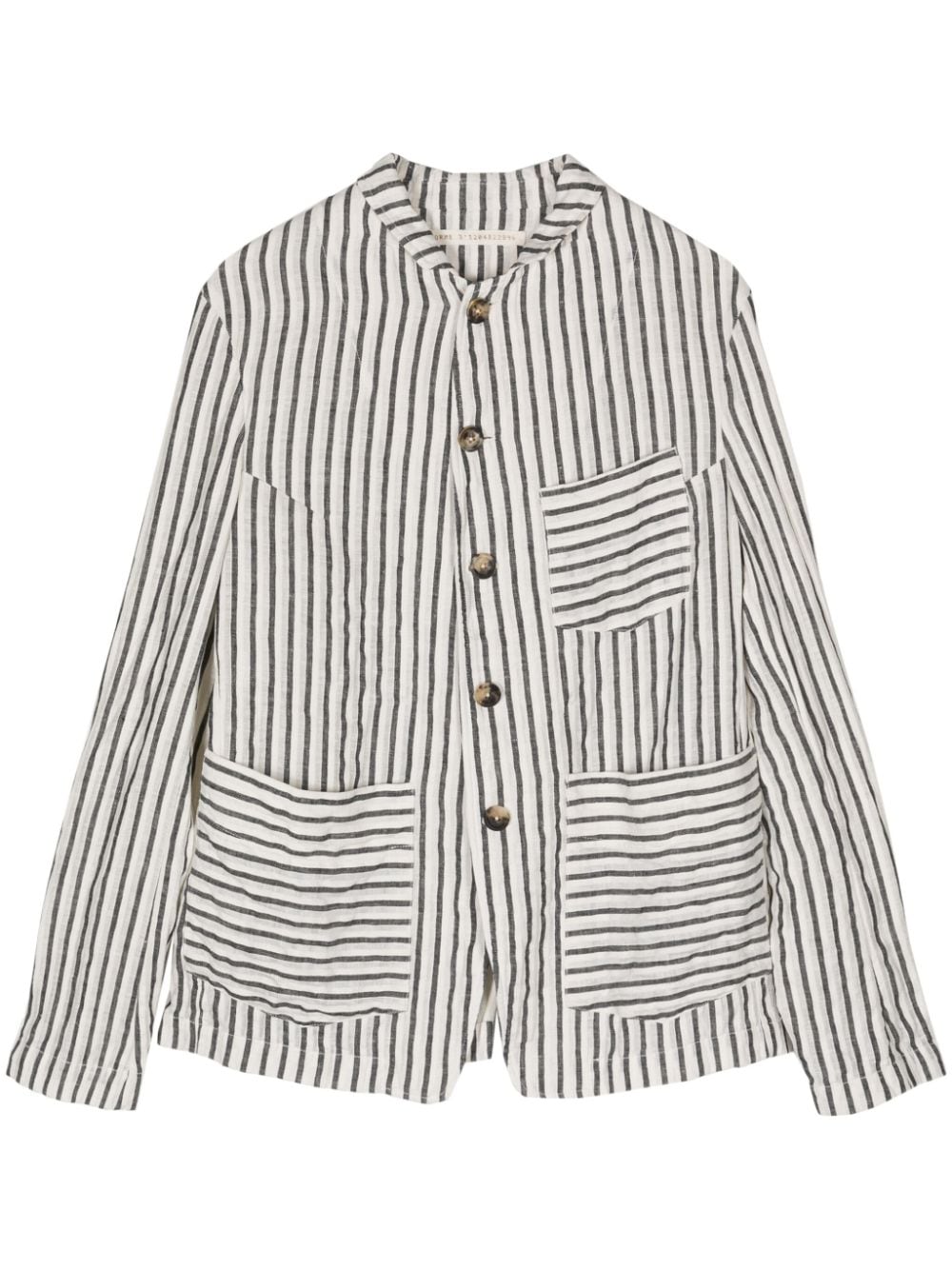 Forme D'expression stripe-pattern jacket - White von Forme D'expression