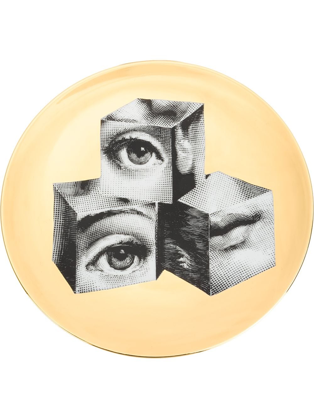 Fornasetti Block Face print plate - Gold von Fornasetti