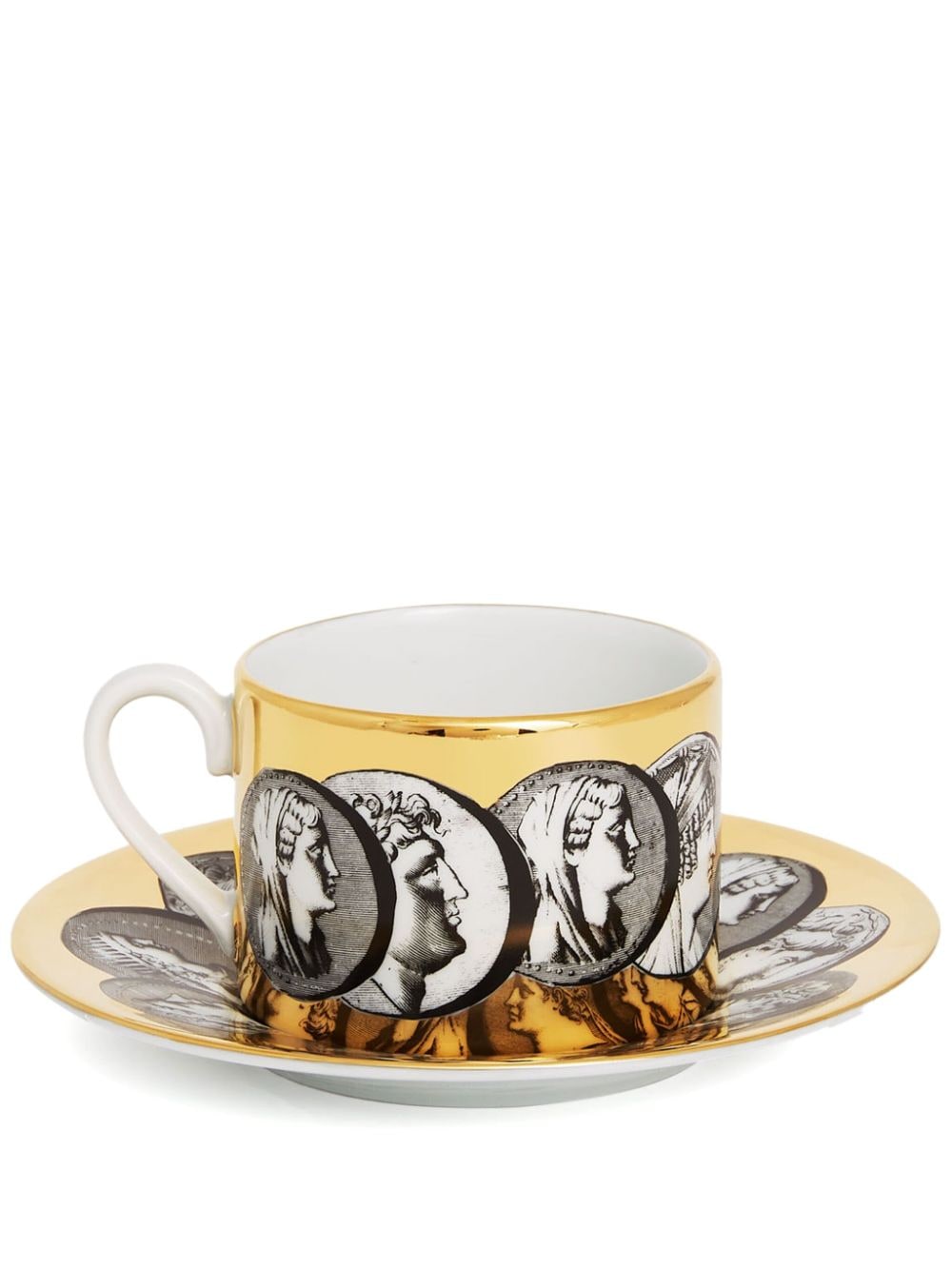 Fornasetti Cammei porcelain tea cup - Gold von Fornasetti