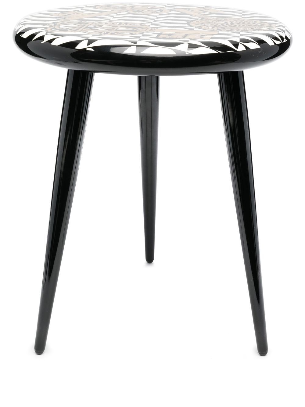 Fornasetti Chiavi e Losanghe stool - Black von Fornasetti