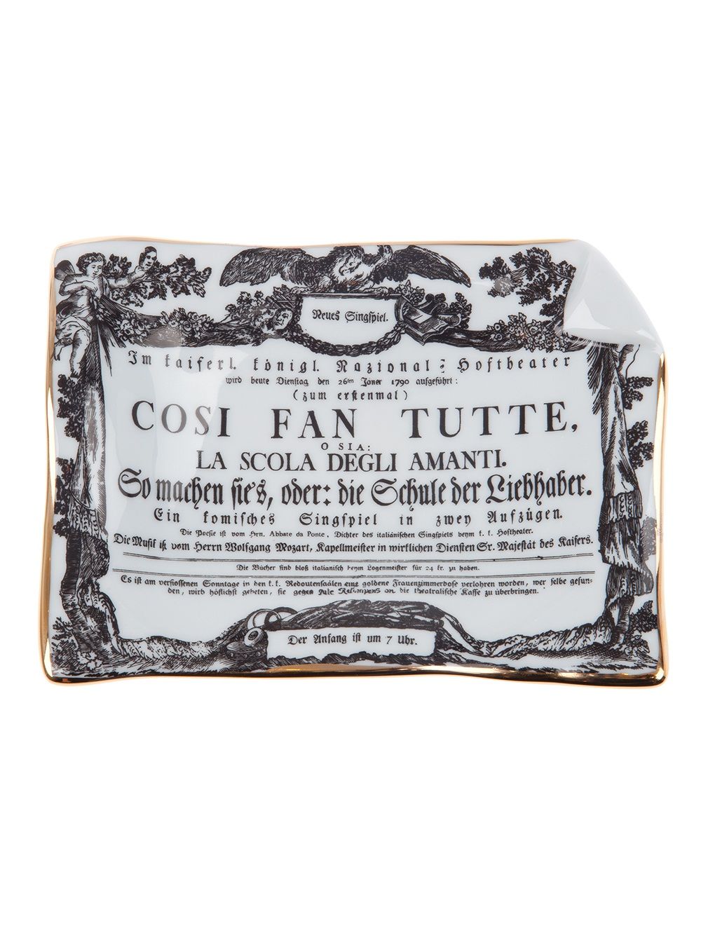 Fornasetti 'Cosi fan tutte ' dish - White von Fornasetti