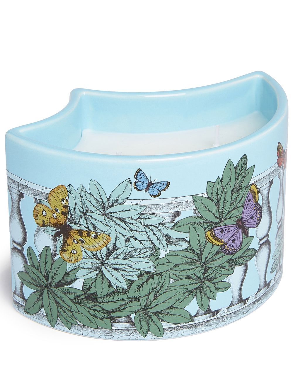 Fornasetti Farfalle e Balaustra scented candle (530g) - Blue von Fornasetti