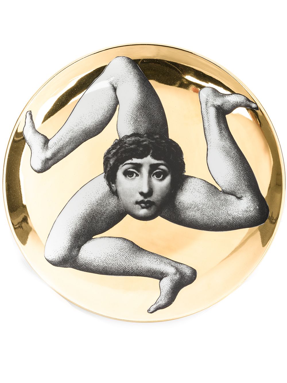 Fornasetti Lina Cavalieri wall plate - Gold von Fornasetti