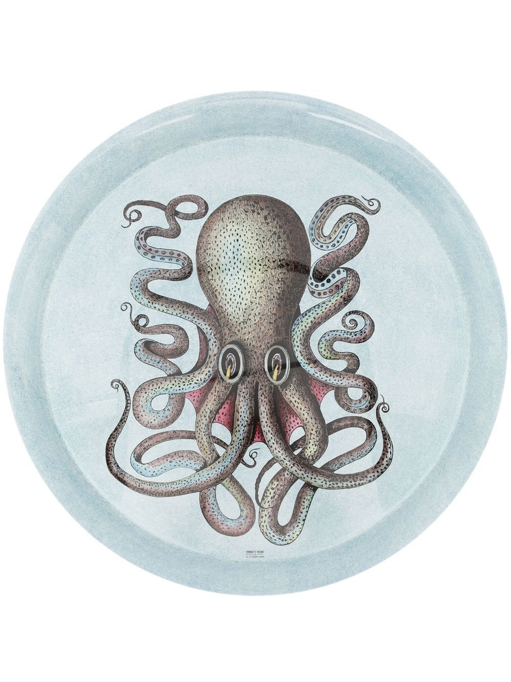 Fornasetti Polipo octopus-print tray - Blue von Fornasetti
