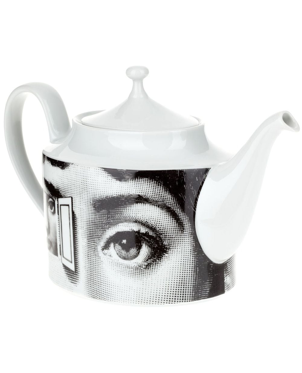 Fornasetti Porcelain tea pot - White von Fornasetti
