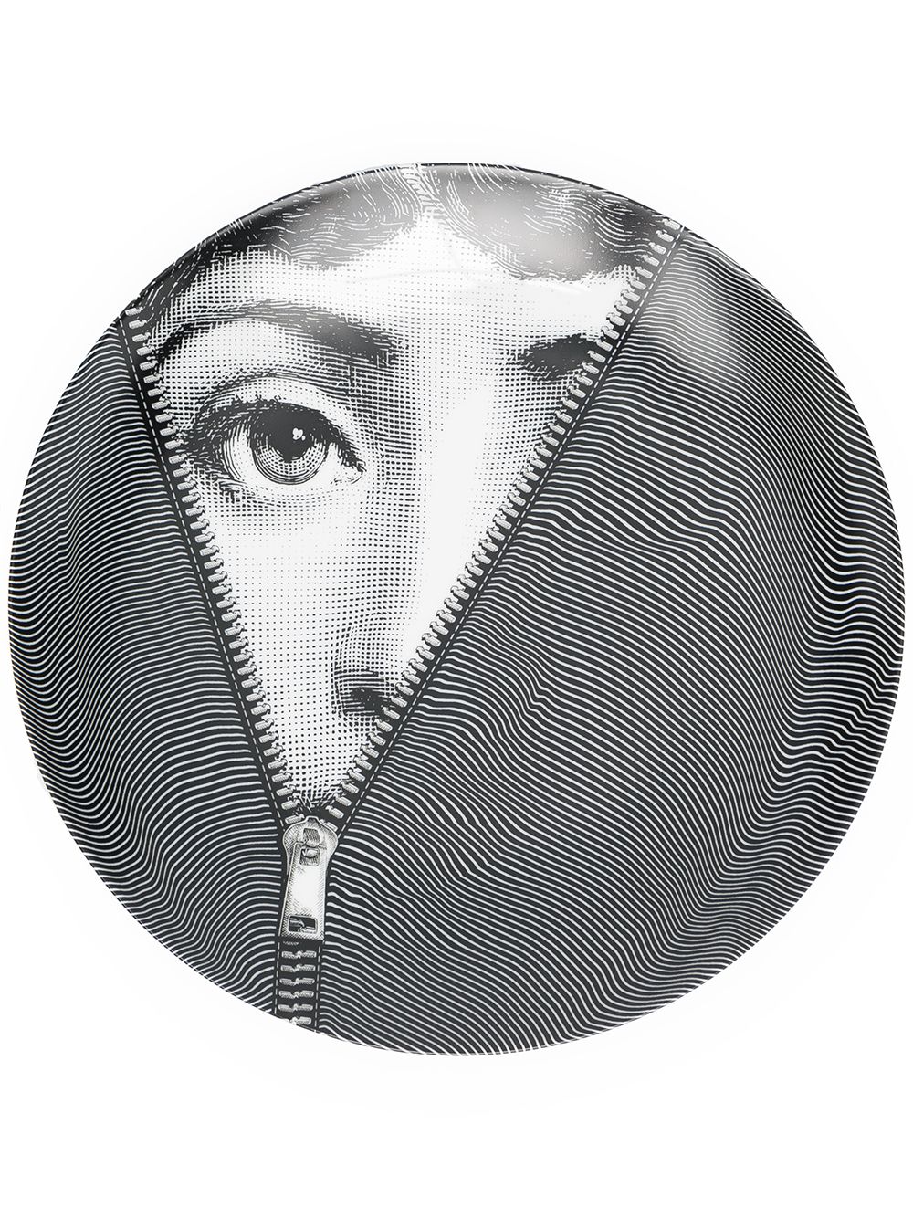 Fornasetti T&V ceramic wall plate - Black von Fornasetti