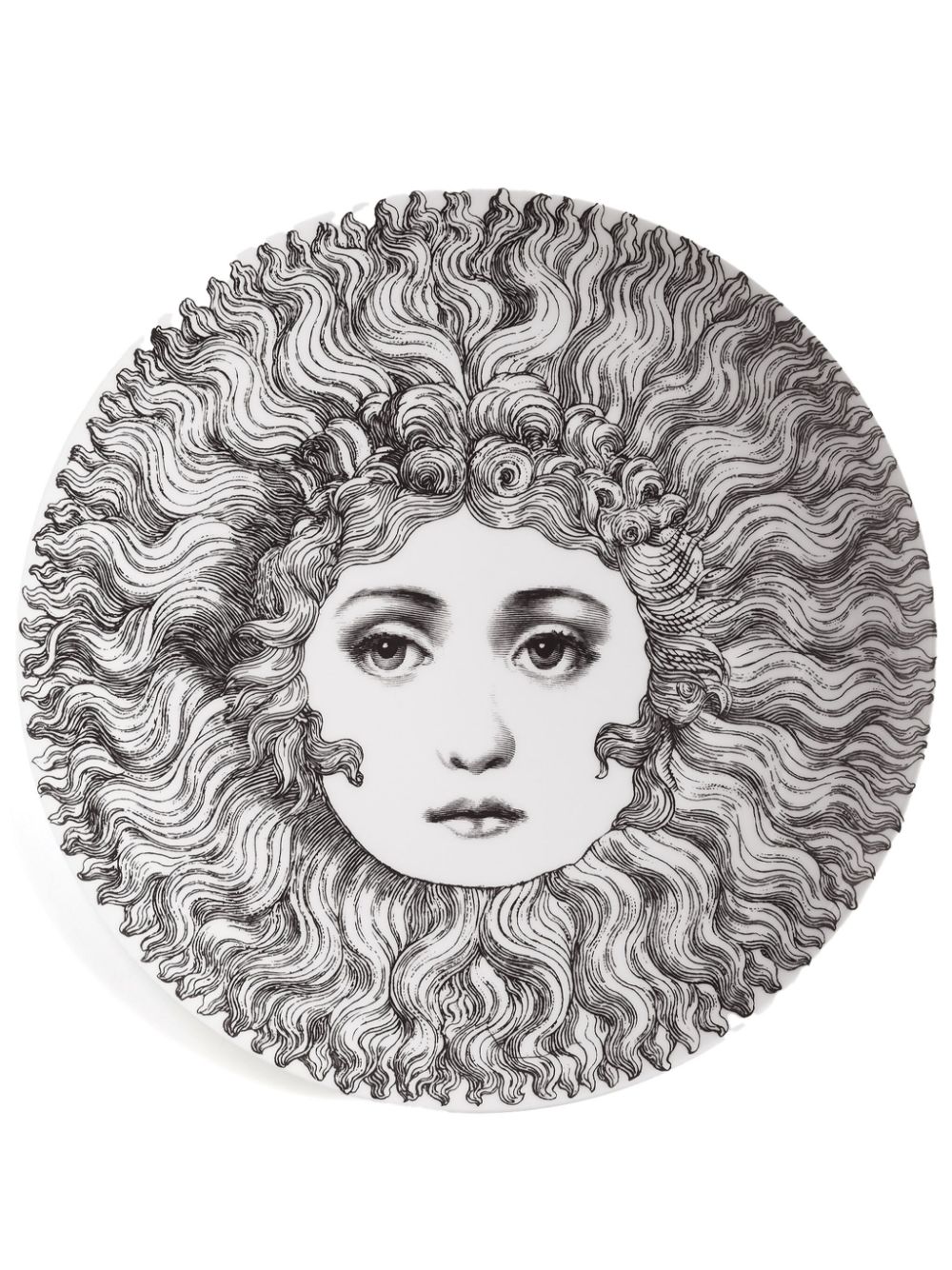 Fornasetti Tema e Variazioni n.313 wall plate - Black von Fornasetti