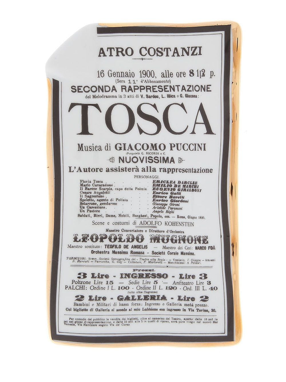 Fornasetti Tosca dish - Grey von Fornasetti
