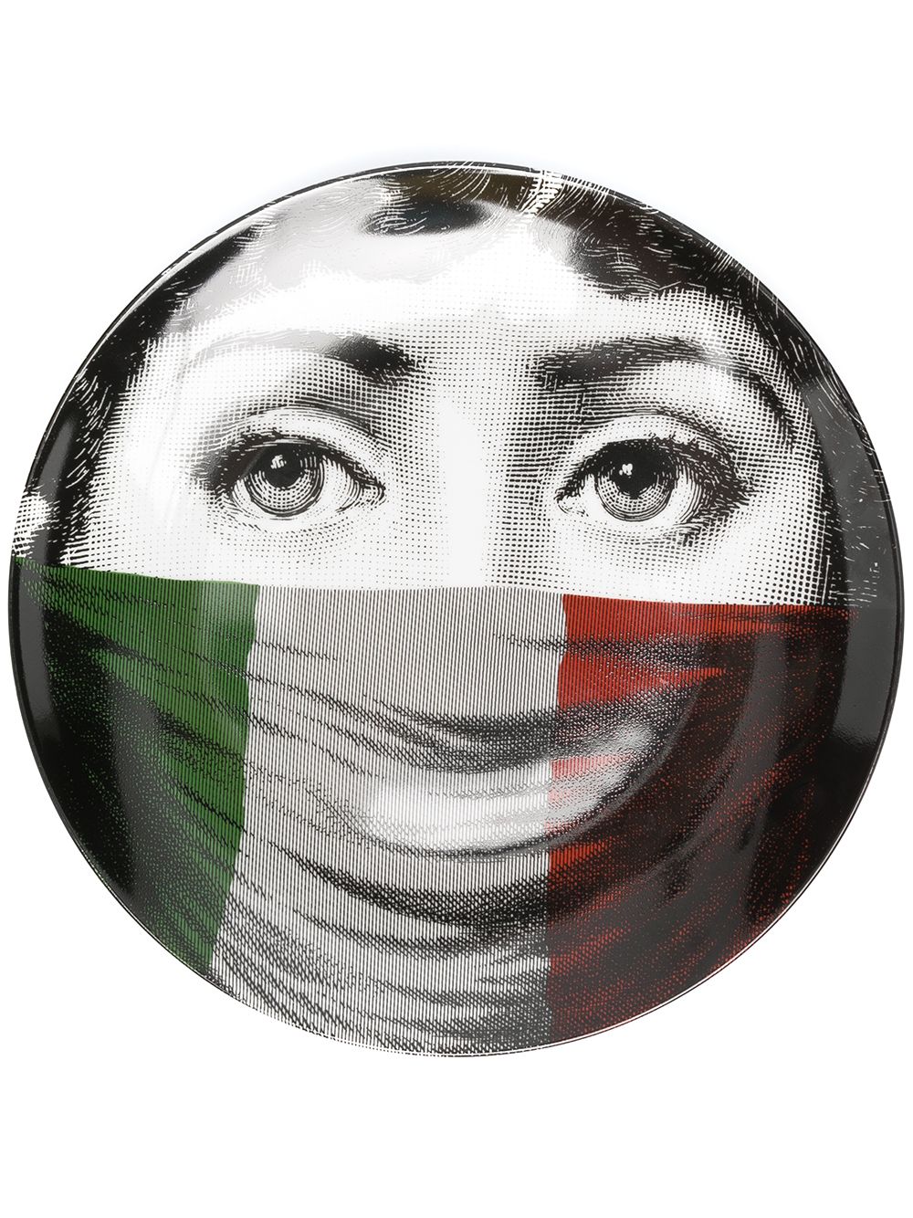 Fornasetti United With The World wall plate - Black von Fornasetti