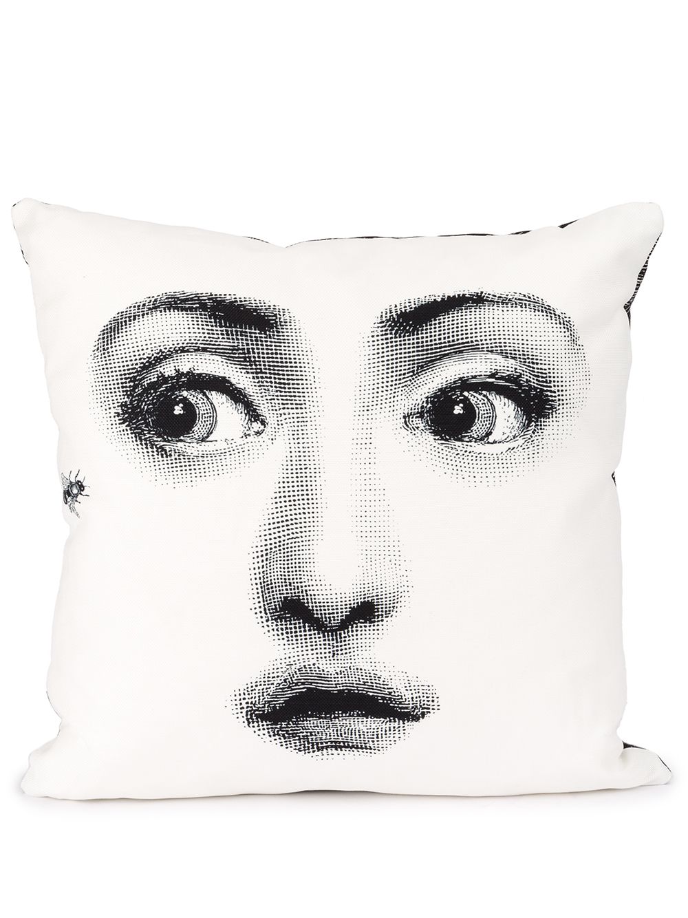 Fornasetti Ape photograph-print cushion - Black von Fornasetti