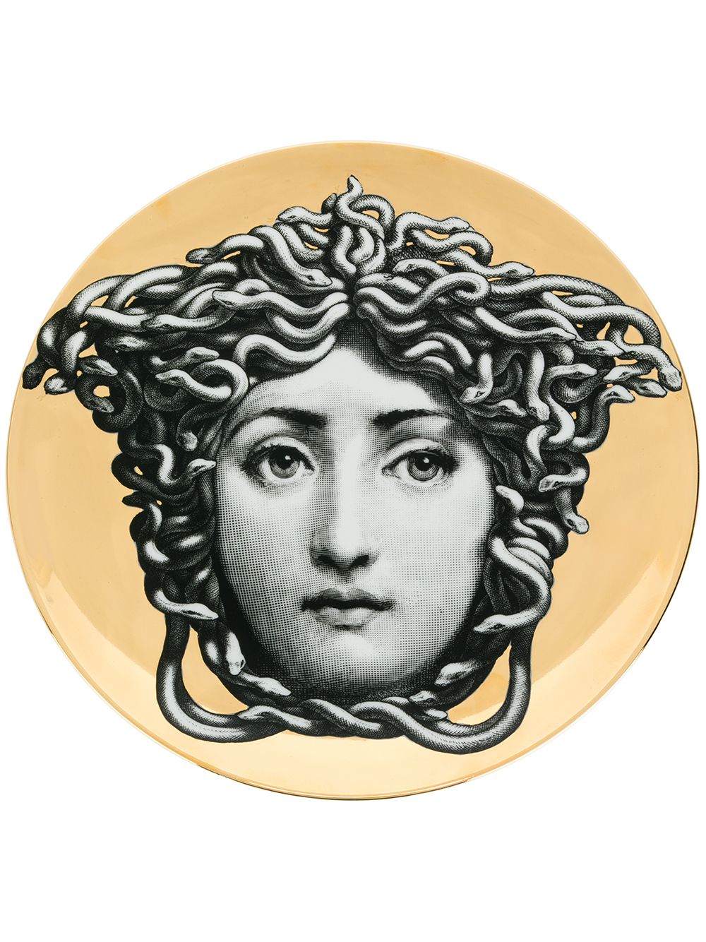 Fornasetti face print plate - Metallic von Fornasetti
