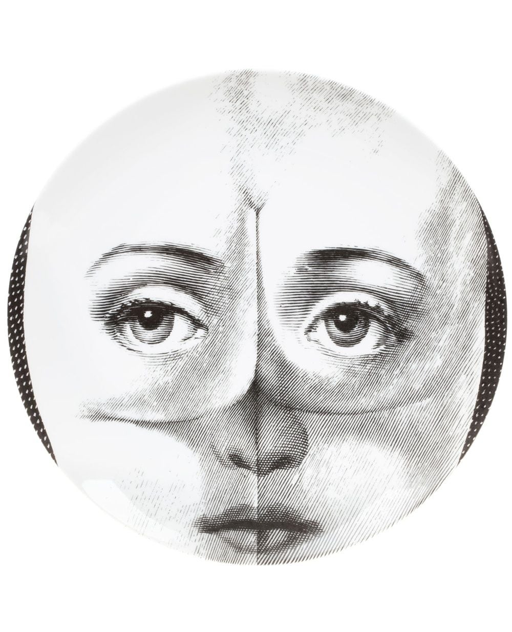 Fornasetti face print plate - White von Fornasetti