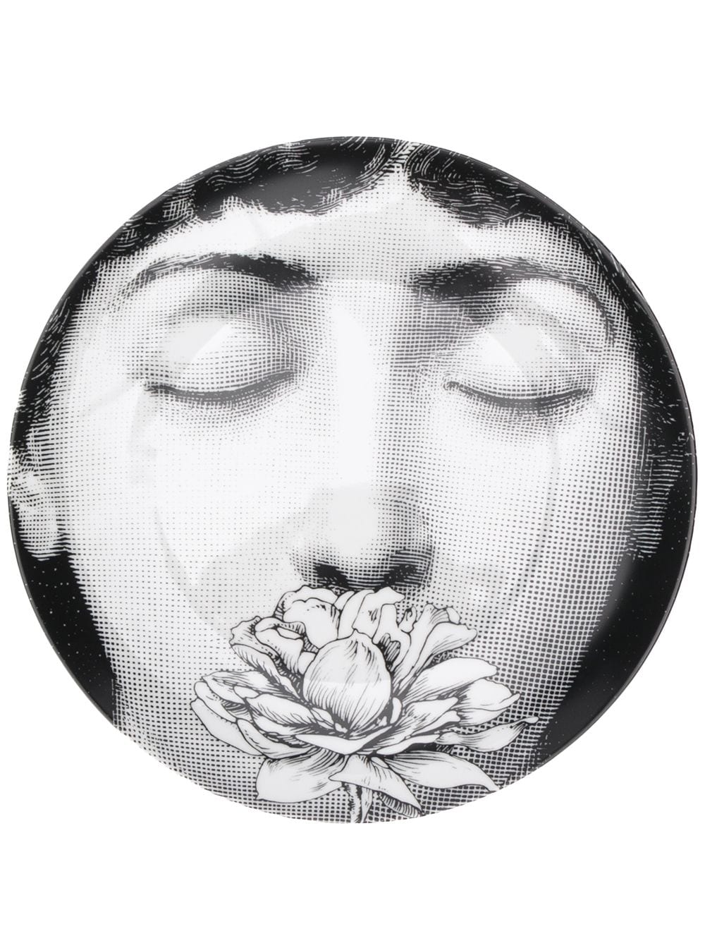 Fornasetti printed face plate - Black von Fornasetti