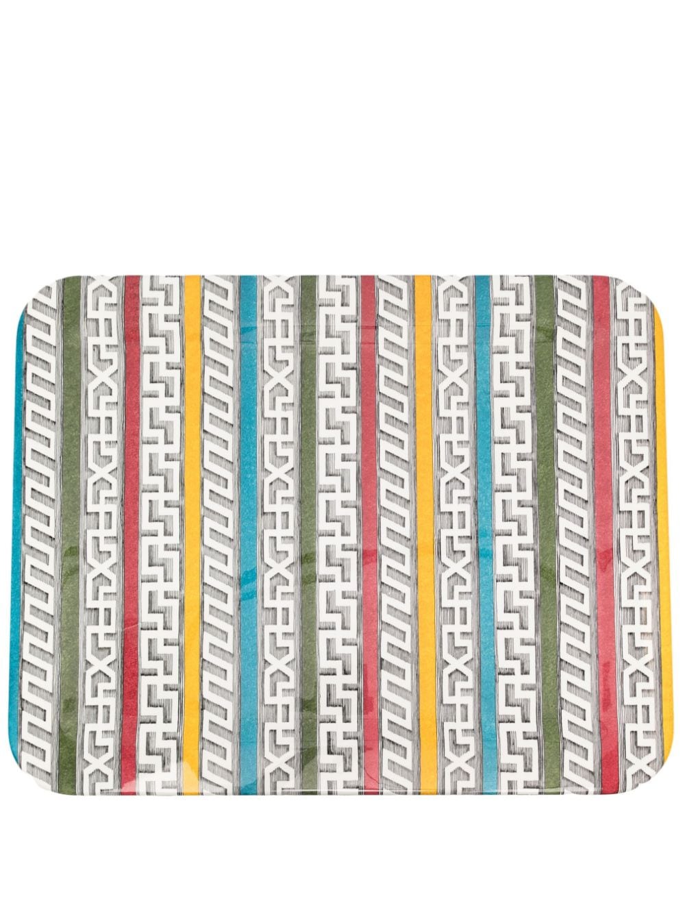 Fornasetti striped table tray - White von Fornasetti