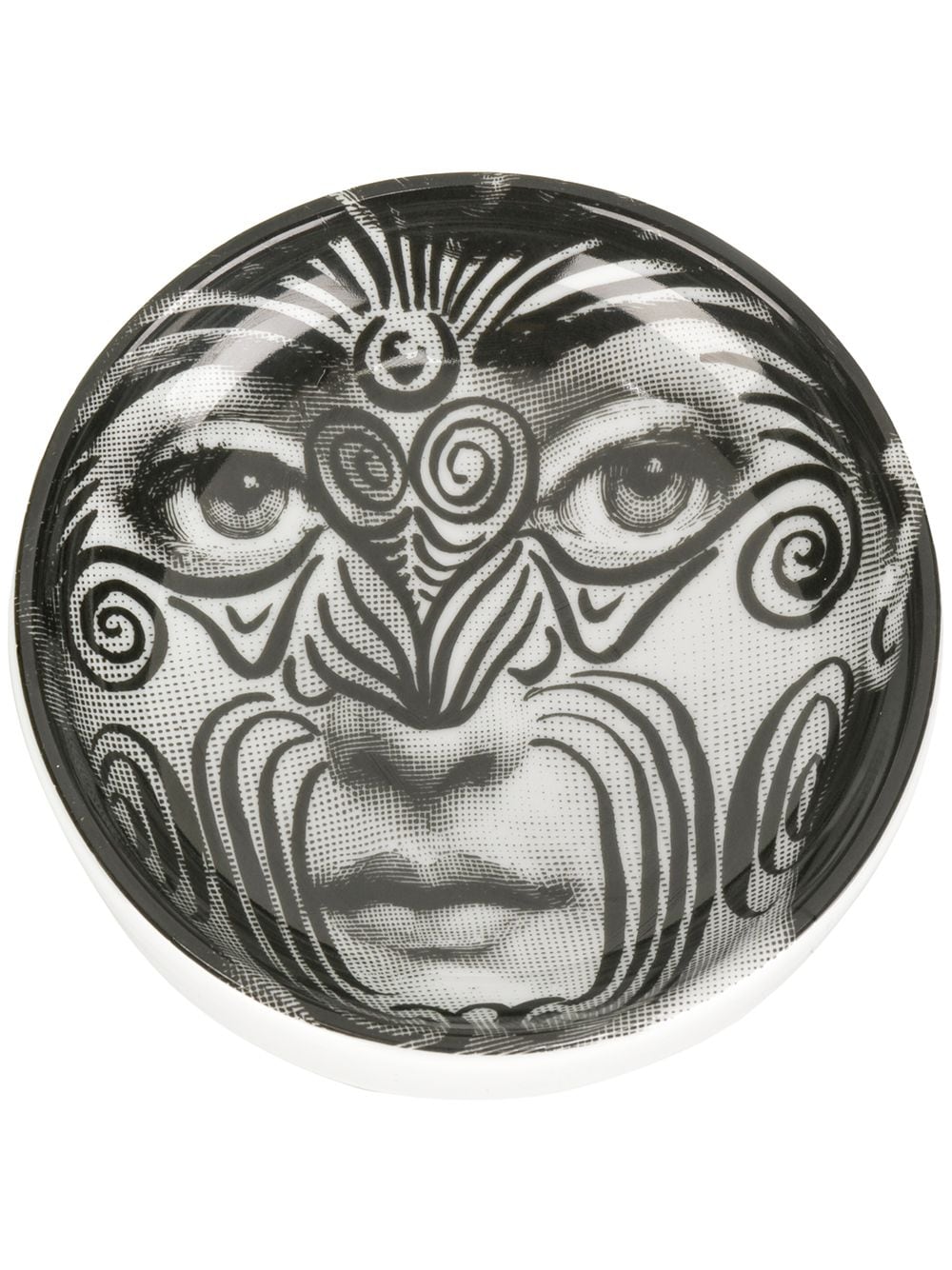 Fornasetti Lina Cavalieri ceramic ashtray - Black von Fornasetti