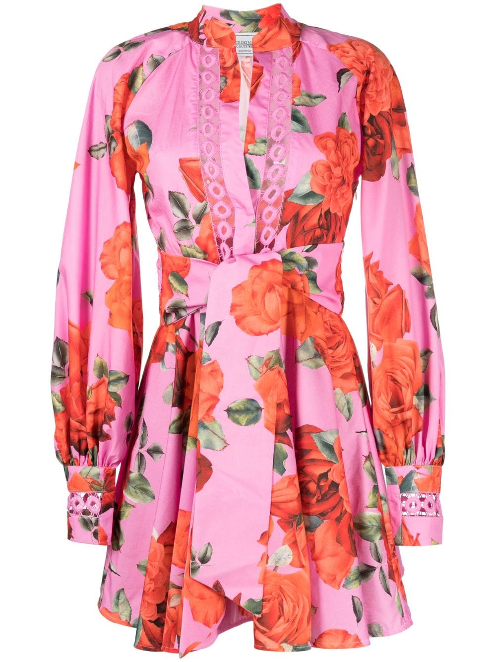 Forte Dei Marmi Couture floral-print belted cotton dress - Pink von Forte Dei Marmi Couture