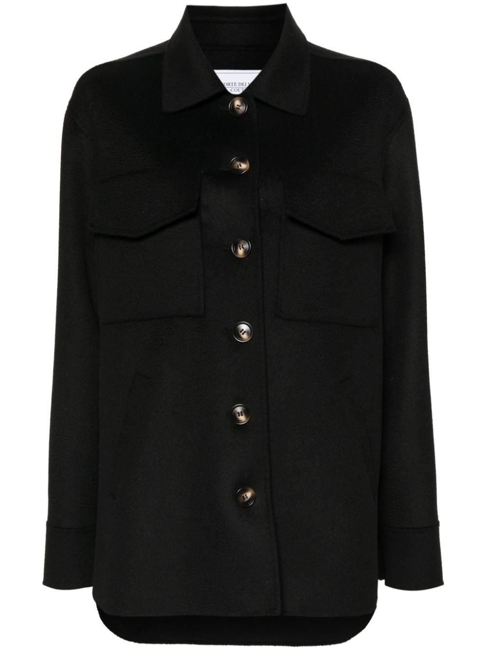 Forte Dei Marmi Couture slogan-embroidered wool jacket - Black von Forte Dei Marmi Couture